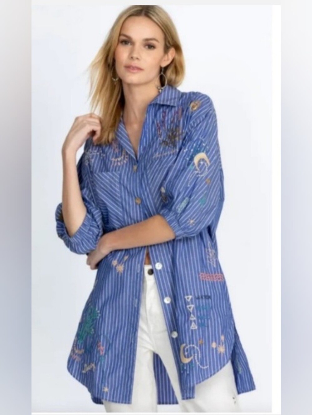 Johnny Was Sezane Weekend Oversized Tunic Top – Boho Chic Size L